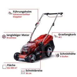 Einhell Power X-Change Akku-Rasenmäher GE-CM 36/36 Li Inkl. 2x4,0 Ah Akkus -Gartengeräte Geschäft 4006825645835 2171 03 1