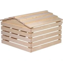 Dobar Mährobotergarage Mit Abnehmbarem Dach Fichte Natur 52,5 X 78,5 X 74 Cm -Gartengeräte Geschäft 8539322 4637 04