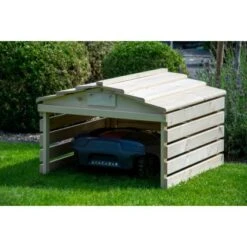 Dobar Mährobotergarage Mit Abnehmbarem Dach Fichte Natur 52,5 X 78,5 X 74 Cm -Gartengeräte Geschäft 8539322 4637 07