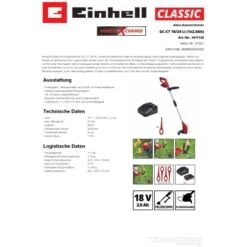 Einhell Power X-Change Akku-Rasentrimmer GC-CT 18/24 Li Mit 2 Ah-Akku 34 Einhell Power X-Change Akku-Rasentrimmer GC-CT 18/24 Li Mit 2 Ah-Akku -Gartengeräte Geschäft DE GC CT 18 24 Li 1x2 0Ah